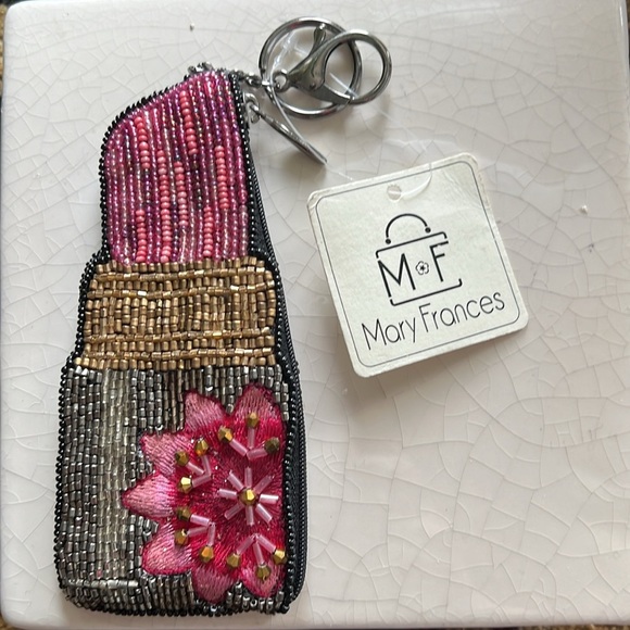 Mary Frances Beaded Coin Purse Easy Open Lobster-Claw Clasp Key Ring NWTs - Picture 2 of 14